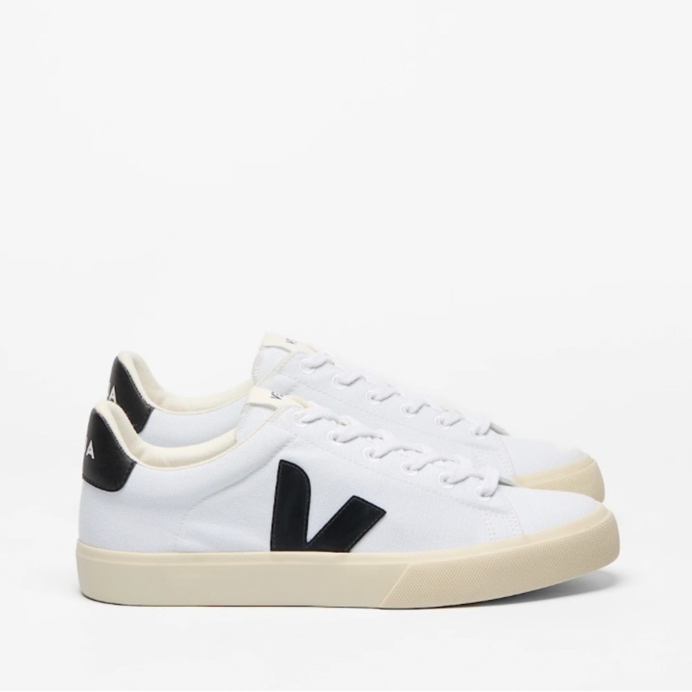 Veja CAMPO CANVAS WHITE BLACK